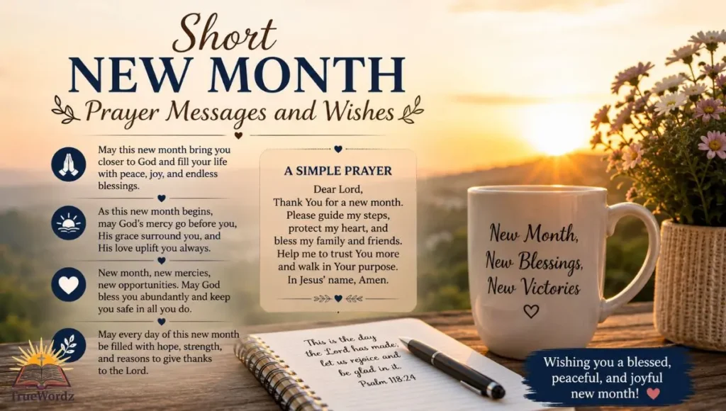 Short New Month Prayer Messages and Wishes