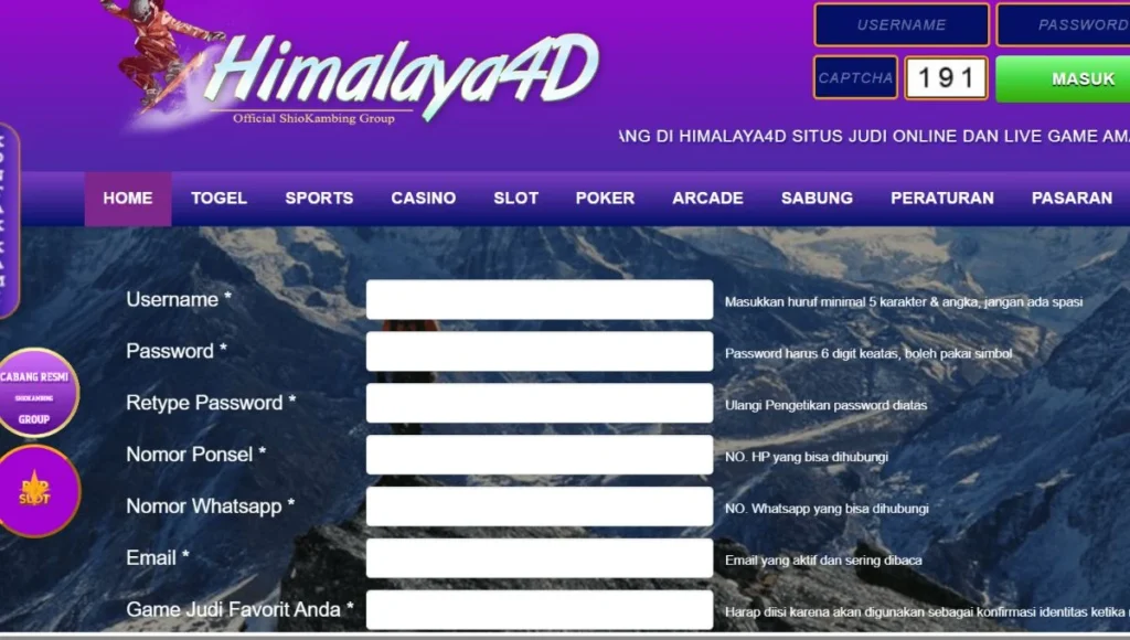 How to Register and Log In to Himalaya4D