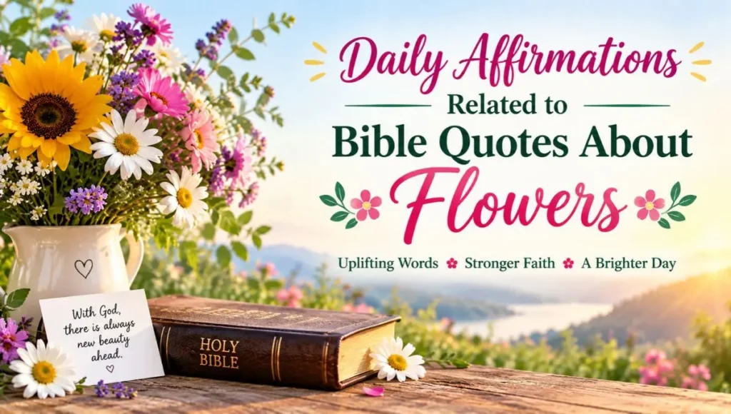 Daily Affirmations Related to Bible Quotes About Flowers
