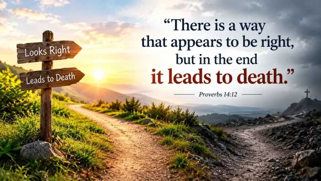 “There is a way that appears to be right, but in the end it leads to death.” — Proverbs 14:12