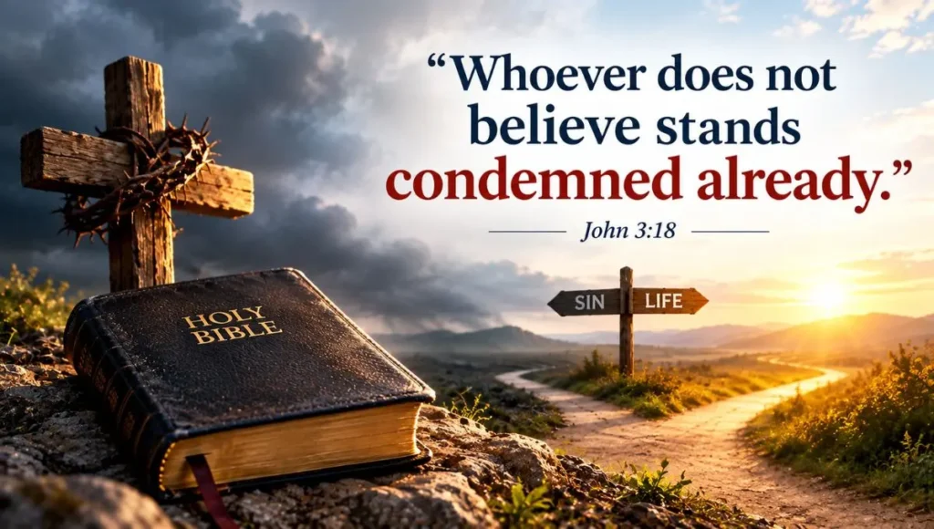 “Whoever does not believe stands condemned already.” — John 3:18